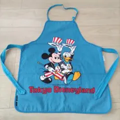 レア　東京ディズニーランド　子供用　エプロン　青