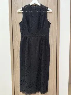 レース　ドレス　黒　オケージョン　結婚式　二次会