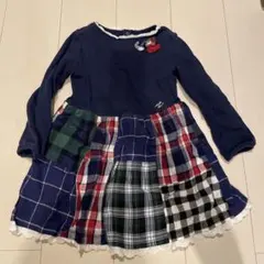 miki HOUSE チェック柄ワンピース 110