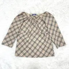 Burberry ブルーレーベル　ノバチェック柄ブラウス リボン