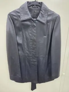 本革　羊革　ラムスキン　レザーコート 黒　　DUPRE2