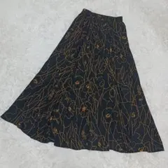 美品　ブージュルード　アートフラワー柄　ロングスカート　Mのサムネイル