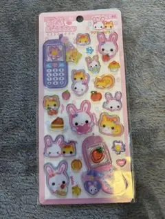 き*ら様 【正規品】平成はっぴーフォンステッカー フワフワらびちゃん