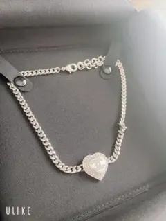 ハート型ペンダント シルバーチェーンネックレス