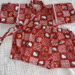 ハローキティ 甚平 95cm 赤