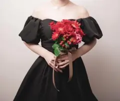 カラードレス　オフショルダードレス