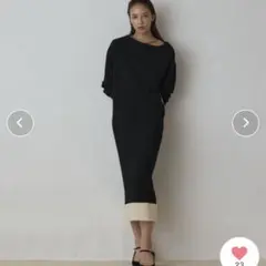 新品ダイアグラム　バイカラーカットワンピース