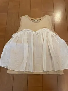 après les cours フリル付き半袖シャツ　110センチ