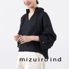 【新品タグ付き】mizuiro ind リボンカラーワイドシャツ