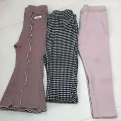90cm ズボン パンツ おまとめ 3点 プティマイン プッパプーポ ユニクロ