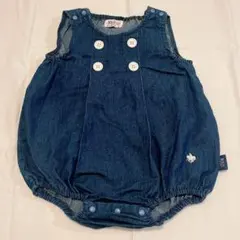 〈80〉ポロベビー　polobaby デニムロンパース