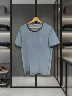 Y2K 00s D&G ドルチェ＆ガッバーナ エンブレム ロゴ リンガーTシャツ