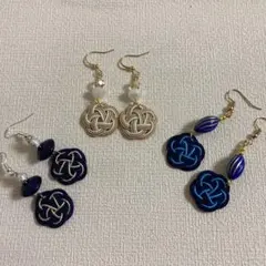 ピアス→イヤリングに変更　3ケセット 水引　ハンドメイド