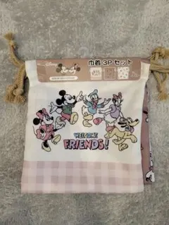 ディズニー巾着　レトロミッキー