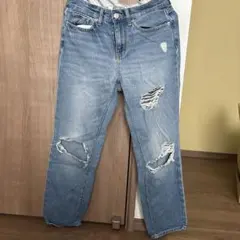 GU ライトブルーダメージデニム Mサイズ　58