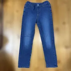 GU 150cm デニムブルー ストレートパンツ
