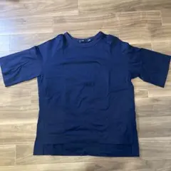 UNIQLO ＋J ジルサンダー Tシャツ 半袖 S ネイビー スリット