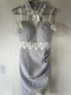 JEWELS タイトドレス グレー 赤 ブルー三点セット