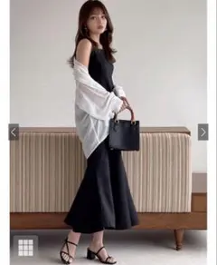 GRL マーメイドキャミワンピ黒