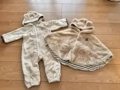 最終値下げ。ミキハウス　ファースト　ポンチョとカバーオール