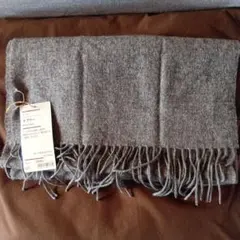 新品！無印良品　ウール100% ダークモカブラウンマフラー　35×180cm