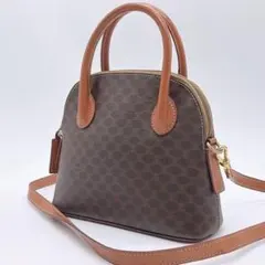CELINE Macadam Top Handle Crossbody Bag