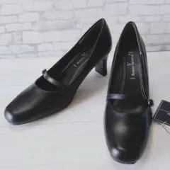 タグ付　ロメオバレンチノ 黒 ハイヒール　パンプス　通勤　入社式　24.0