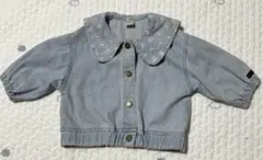 テータテートセーラー襟刺繍デニムジャケット80㎝春ジャンパー