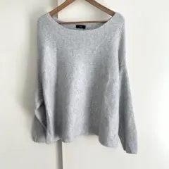 美品長袖グレーニットセーター3Ｌゆったり羽田サイズ