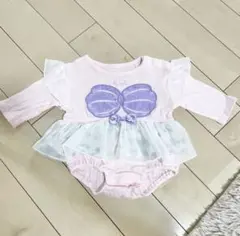 【即購入OK】【70cm】アリエルロンパース 女の子ロンパース長袖ロンパース