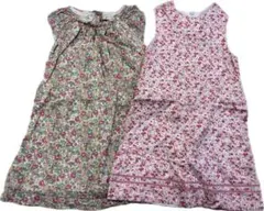 花柄ノースリーブワンピース　2点セット