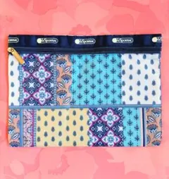 未使用 レスポートサック LeSportsac ポーチ パッチワーク柄