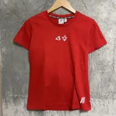 【L727】 adidas 半袖Tシャツ サイズM レッド