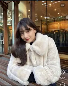 【美品】herlipto Winter Love Faux Fur Coat M