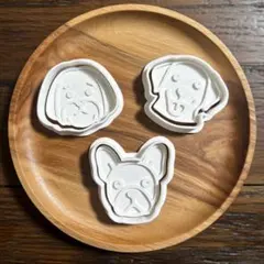 犬クッキー型3個ブルドッグ・ラブラドール・シーズー［当日発送可能］持ち手付