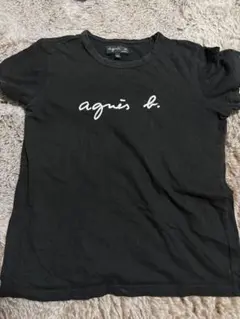 agnes b. アニエスベー ロゴ 半袖Tシャツ ブラックのサムネイル