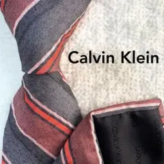 【美品】カルバンクラインCalvinKlein CK ネクタイ　ストライプ　春夏