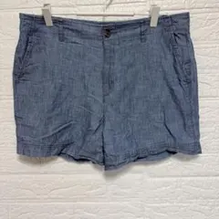 ギャップ GAP ショートパンツ 無地 ショート 青系 綿 カジュアル