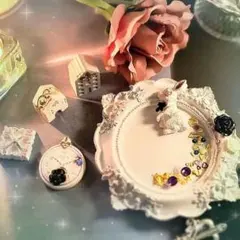 アウトレット不思議な国　アロマストーン 6点セット（ウサギ・時計・お家・トレイ）