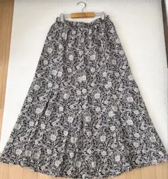 LAURA ASHLEY 花柄 フレアロングスカート サイズ38