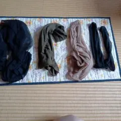 お掃除用ストッキング　ストッキング4点セット（黒・ベージュ・オリーブ・グレー）