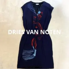 DRIES VAN NOTEN アート 柄 ワンピース ドレス フレンチスリーブのサムネイル