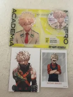 僕のヒーローアカデミア 爆豪勝己 ポストカード アクリルスタンド 缶バッジ