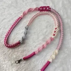 パラコード　スマホショルダー　ストラップ　ピンク