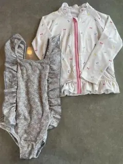 PAIR MANON フリル付き水着とカバーアップセット 110