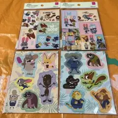 ダイソー　ディズニー　ズートピア　マグネットシート　4種セット