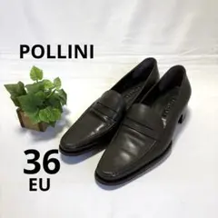 未使用★ポリーニ イタリア製 本革 ローファー 36 23cm 黒 ヒットマンのサムネイル