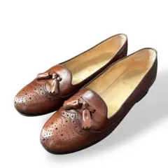 REGAL タッセルローファー　ウイングチップ　メダリオン　茶　24cm