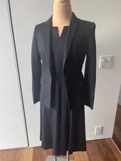 【美品】入学式　入社式　ネイビーセットアップ　ワンピースとジャケット