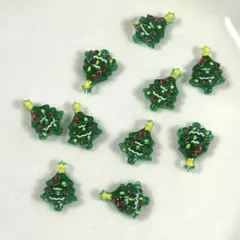 極小　クリスマスツリー　もみの木　シンプルデザインネイルパーツ